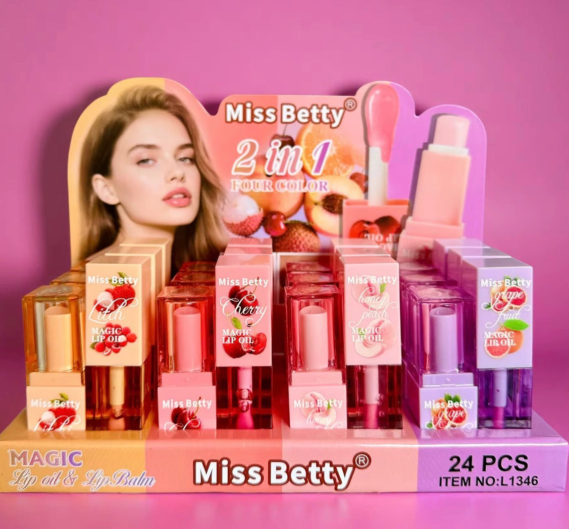 2 in 1 Lip Balm + Lip Gloss 24pz
