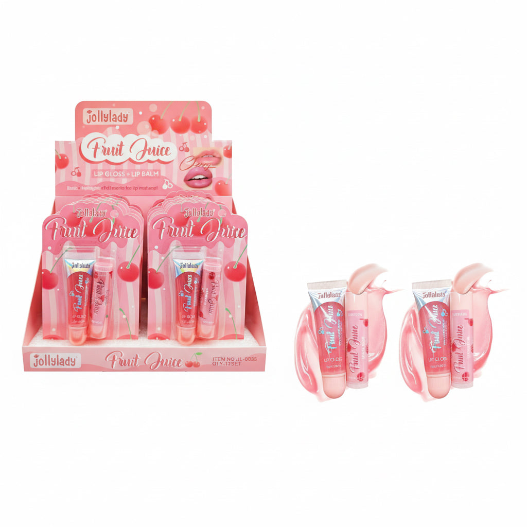 2 in 1 set lip gloss + lip balm