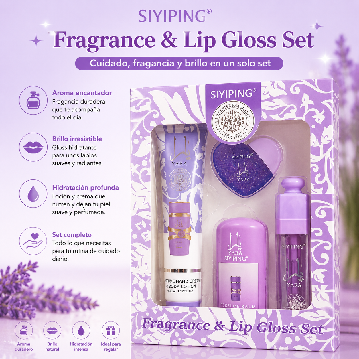 Set yara color morado