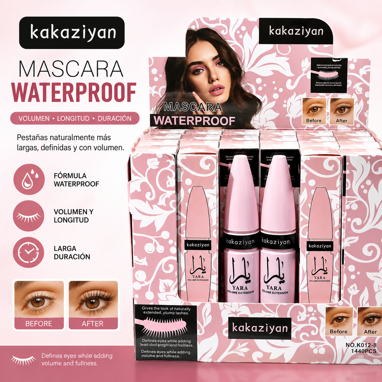 Máscara para pestaña Yara 12pz