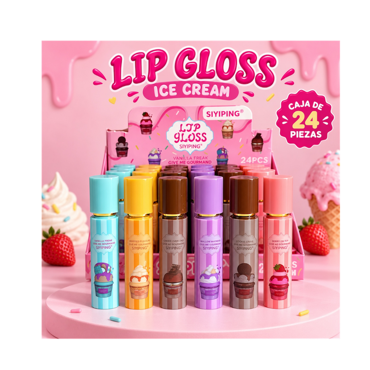 Lip gloss ice cream