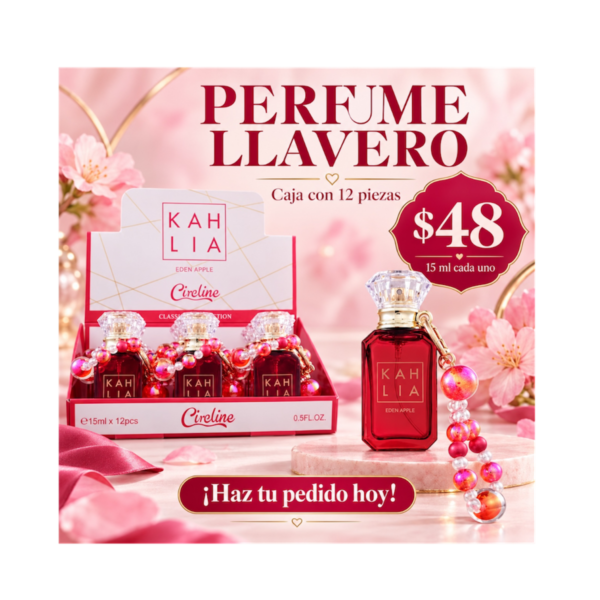 Perfume llavero Kah Lia Red