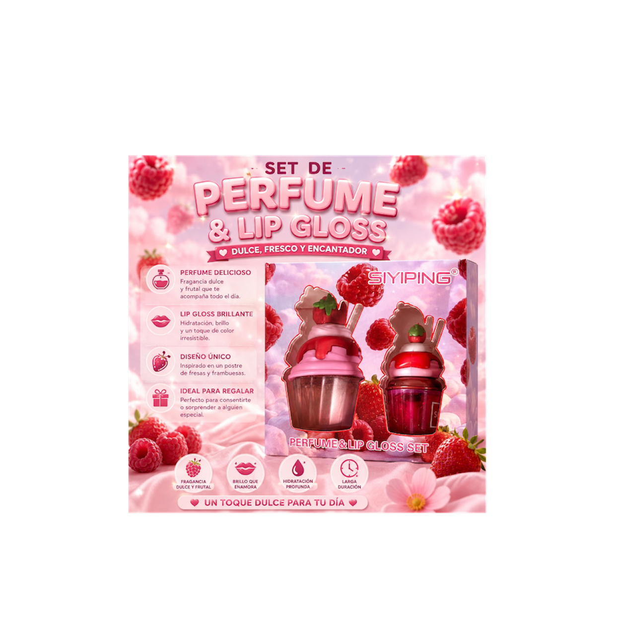 Perfume 30ml & Lip Gloss