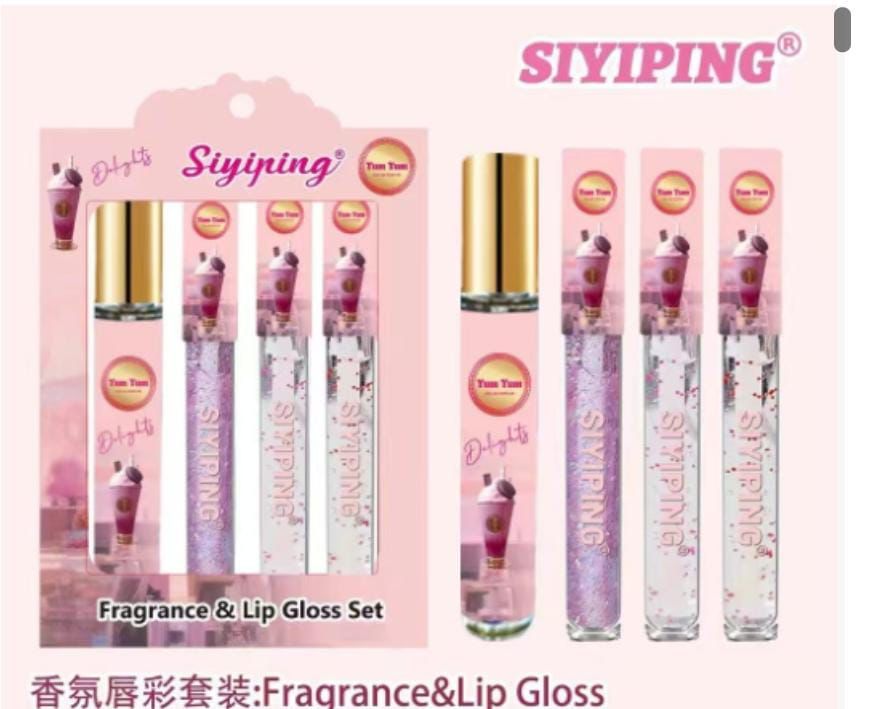 Set 1 perfume de bolsillo+ 3 Lip oil