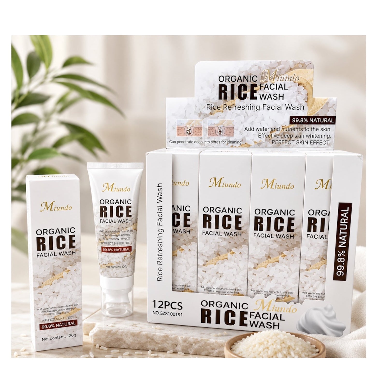 Jabón facial de Arroz 12pz