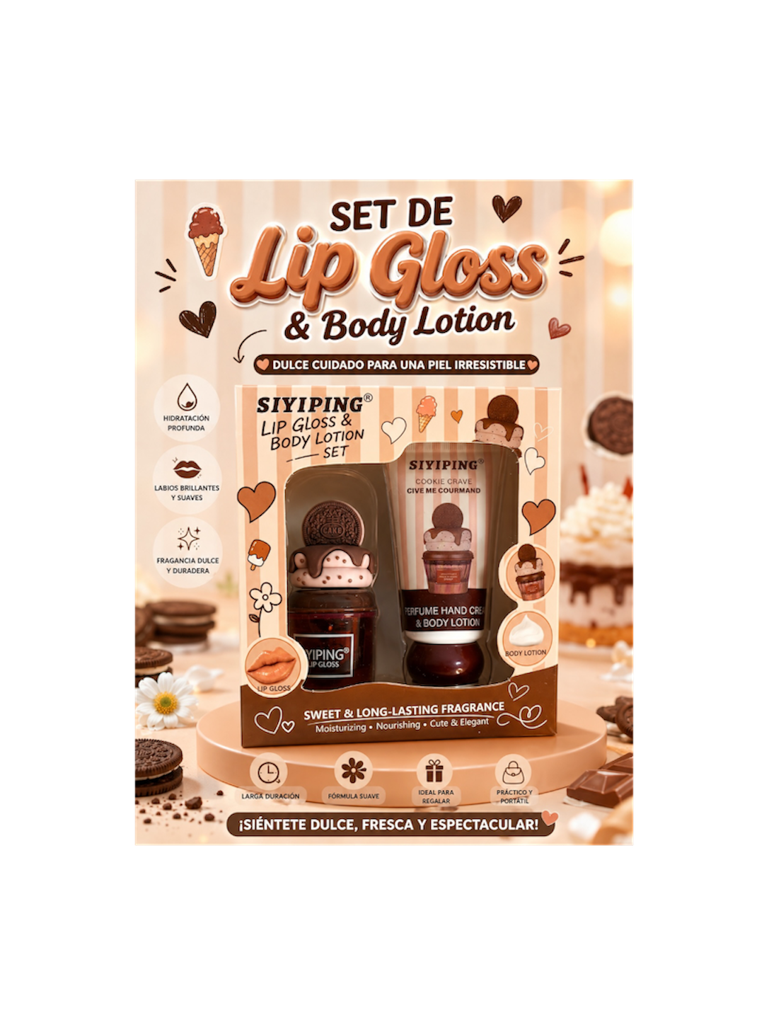 Set lip gloss & Body lotion