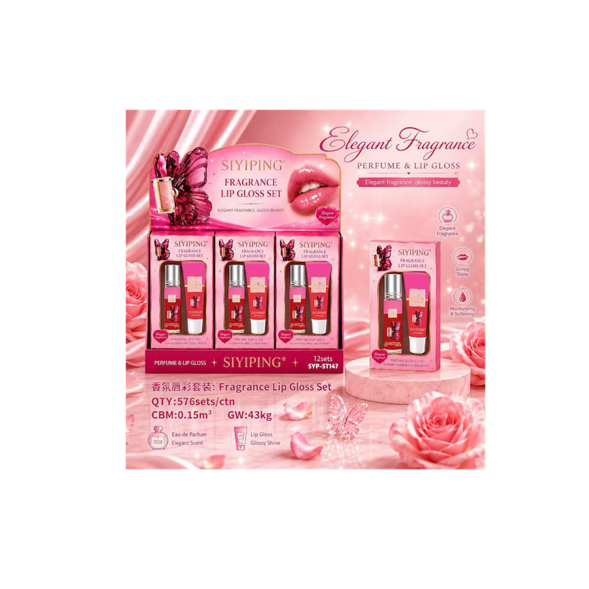 Perfume en Aceite + Lip Gloss
