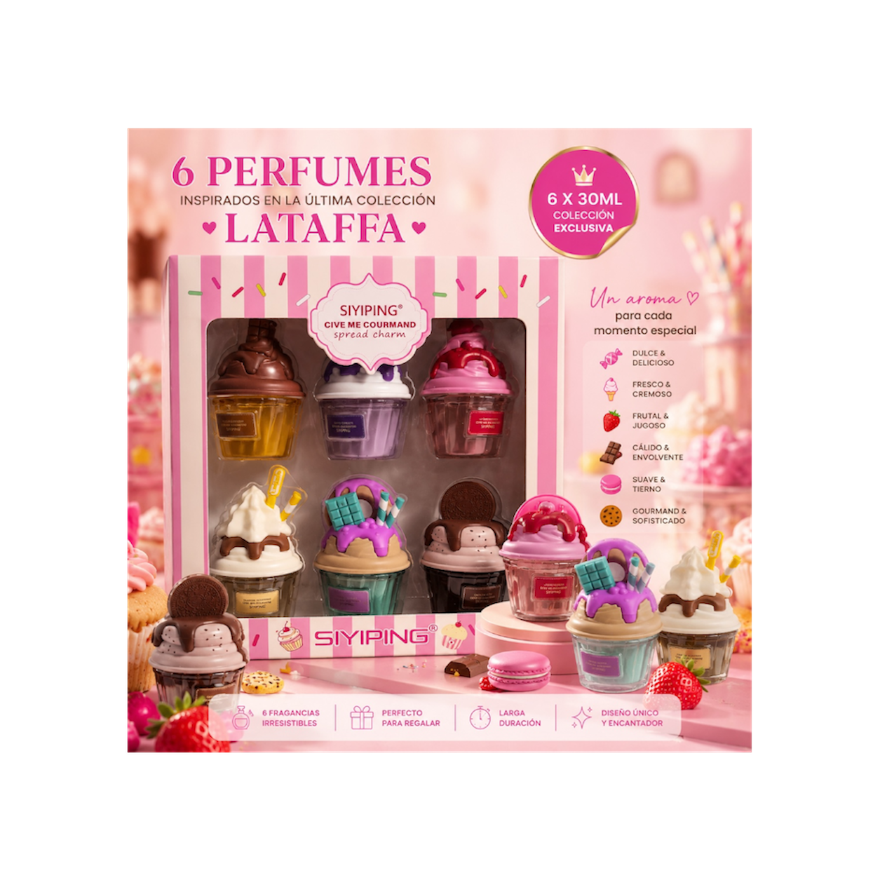 Set de Perfume 6 piezas 30Ml