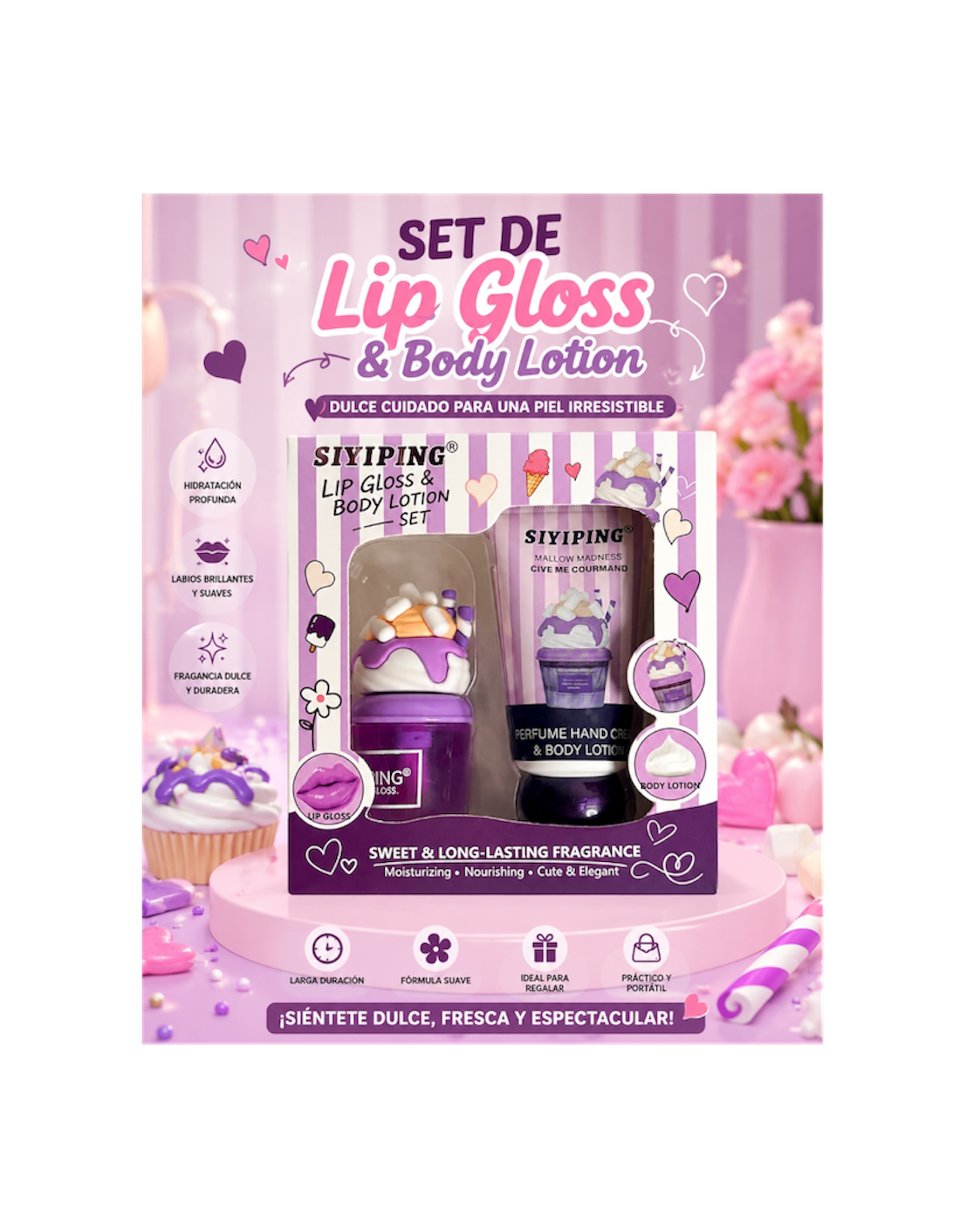 Set Lip Gloss & Body lotion