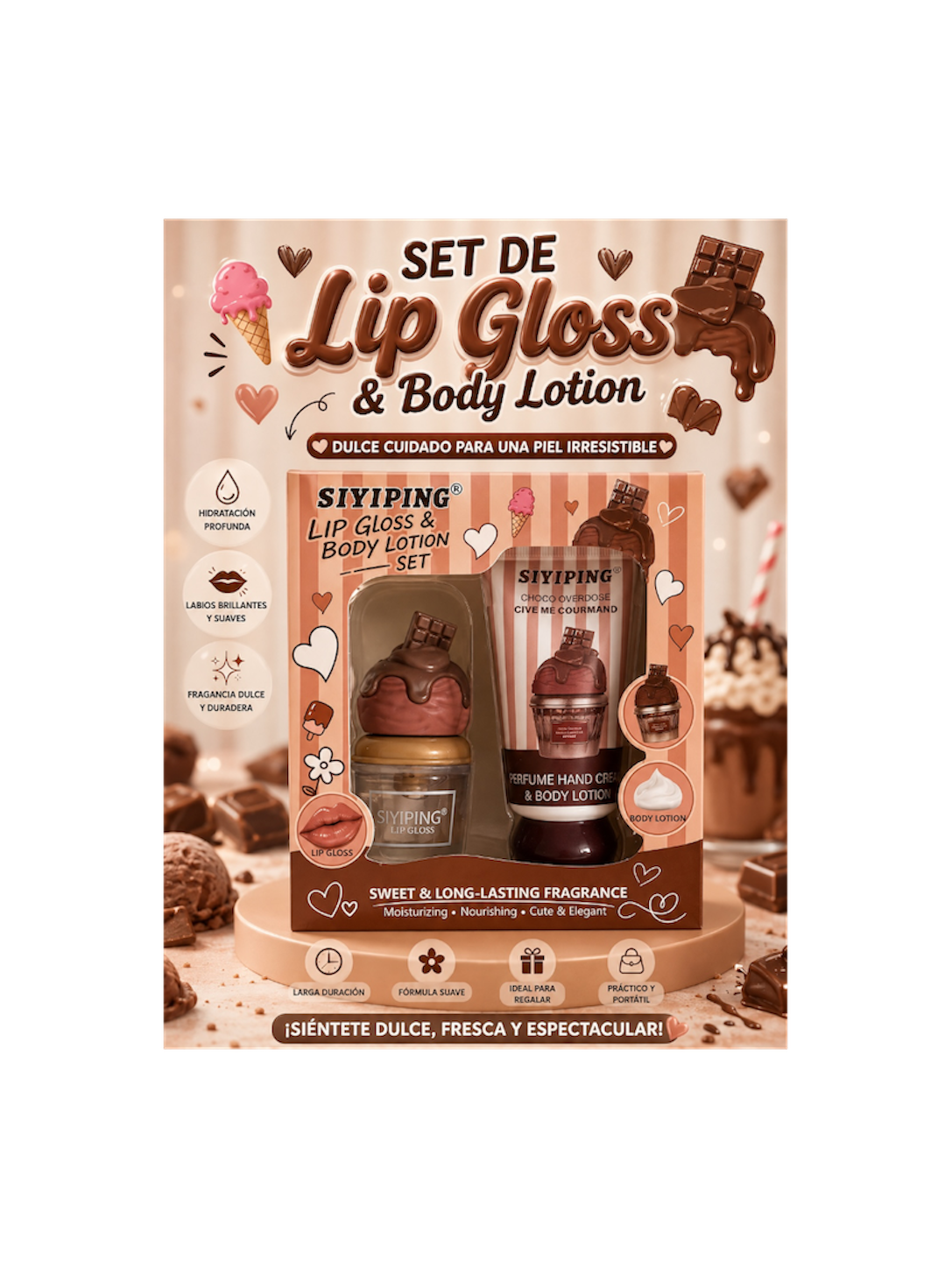 Set Lip Gloss & Body lotion