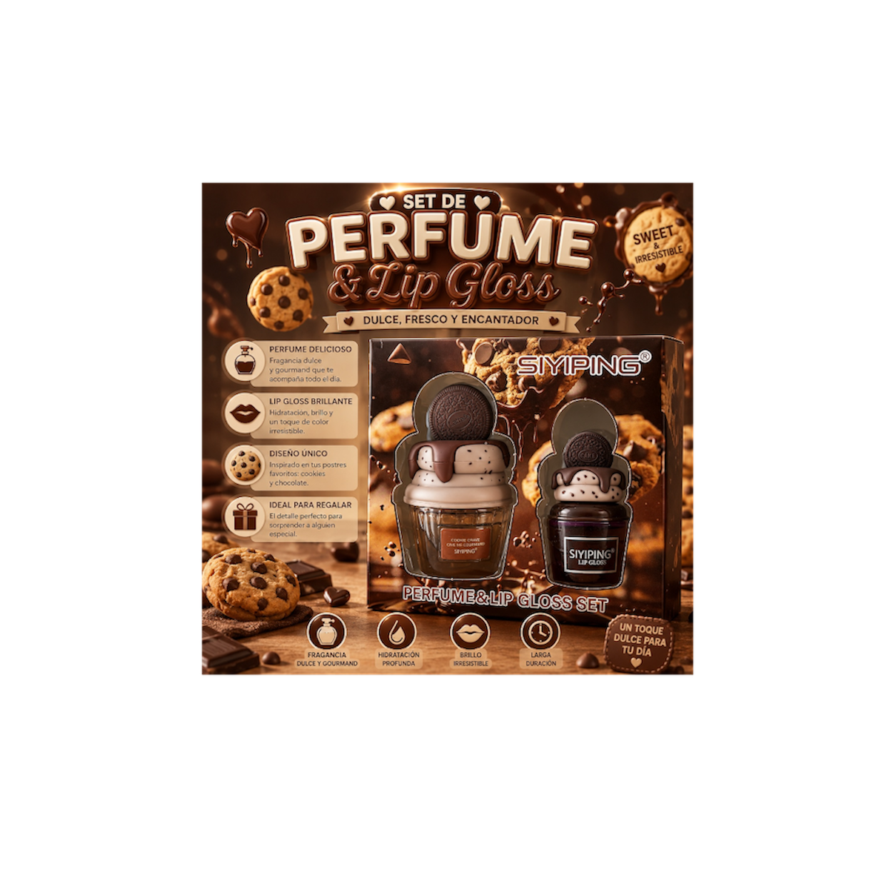 Perfume 30ml & lip gloss
