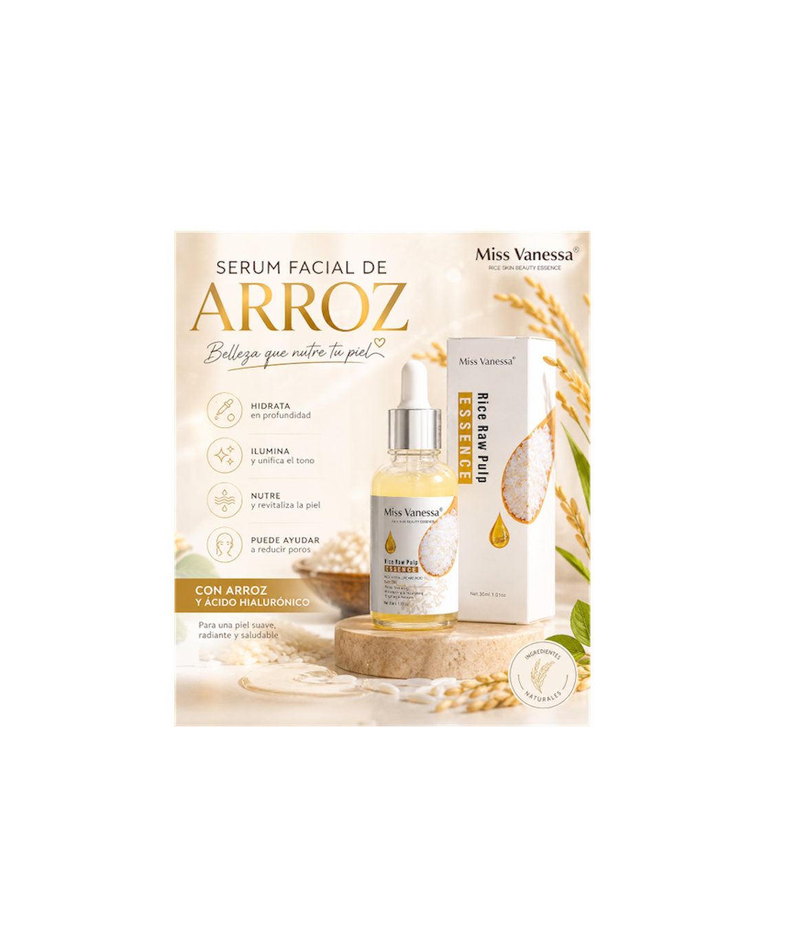 Serum facial de Arroz caja 12pz