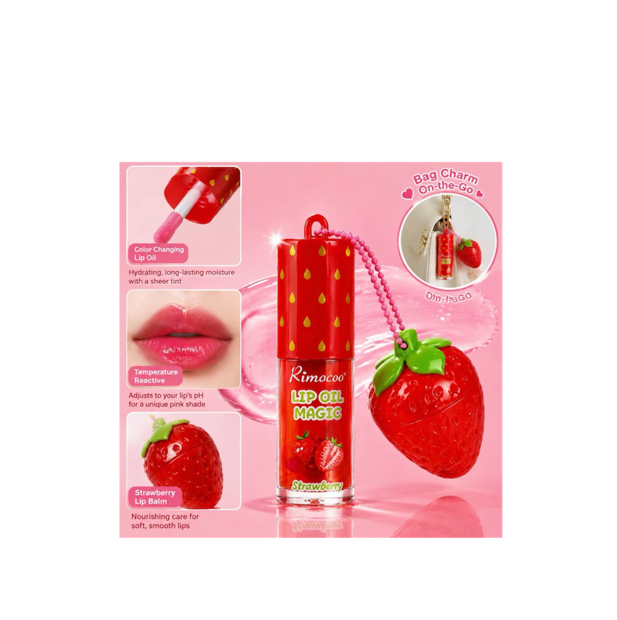 2 in 1 Lip gloss & lip balm caja 12pz
