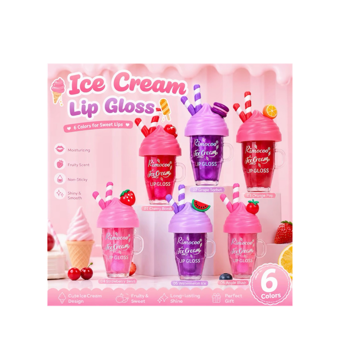Lip Gloss Ice cream 12pz